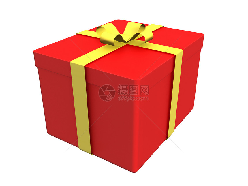 白色上周年盒子路径礼物盒纪念日惊喜红色空白生日图片