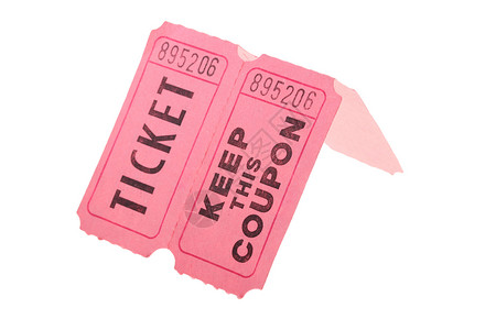 粉色锯齿优惠券票票和优惠券抽奖标签入口录取数字戏剧粉色背景