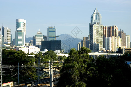 现代城市风景城市化商业建筑景观摩天大楼背景图片