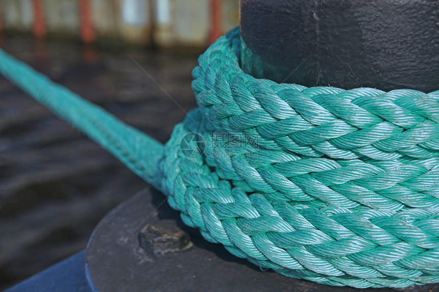 移动弹体绳索夹板缆绳海洋螺旋边缘安全港口索具坚果图片
