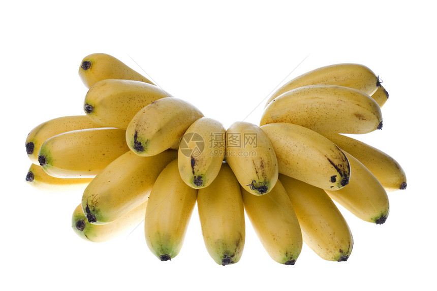 孤立的黄香蕉零食黄色营养植物饮食热带宏观食物小吃水果图片