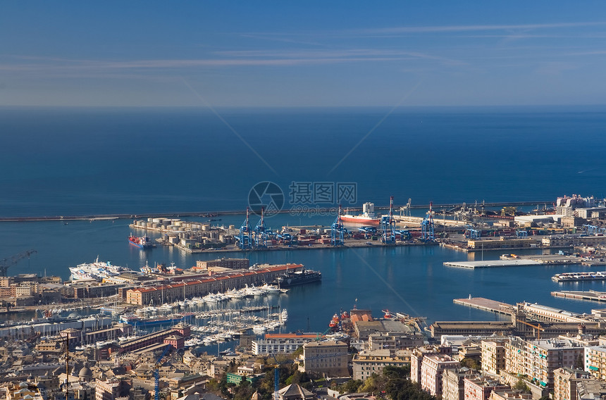 热诺瓦港 全景图片