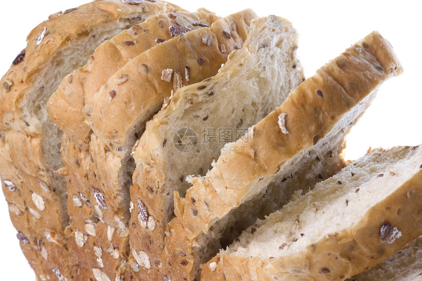 全草面包绝闭面粉谷物面包营养早餐烘烤面包师白色饮食脆皮图片