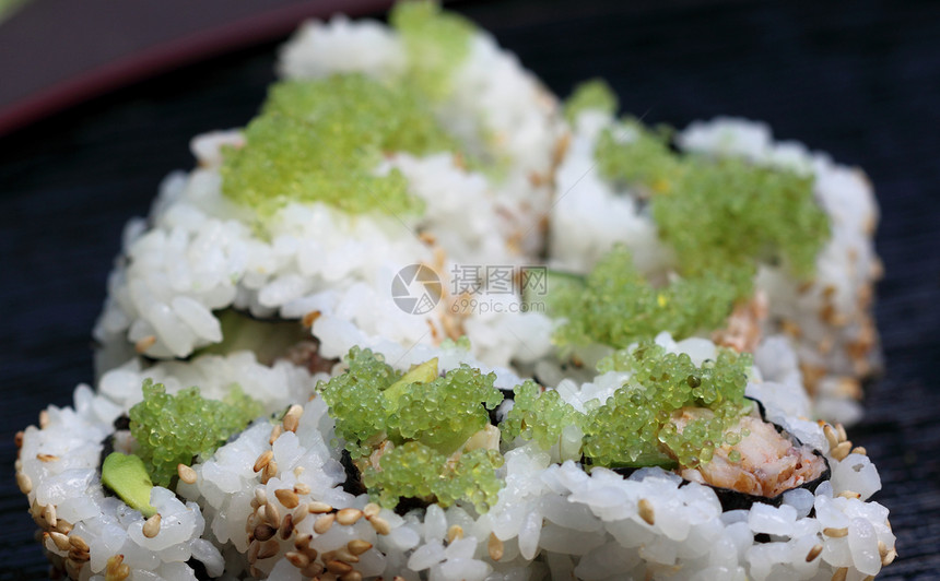 sushs 加州卷餐厅传统海藻午餐海鲜文化海苔鱼子美食小吃图片