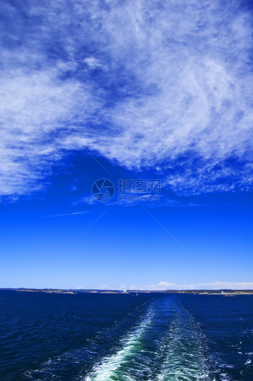 瑞典群岛爬坡天空支撑码头海岸线风景蓝色地平线海浪乐趣图片