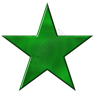 3D 绿星背景图片
