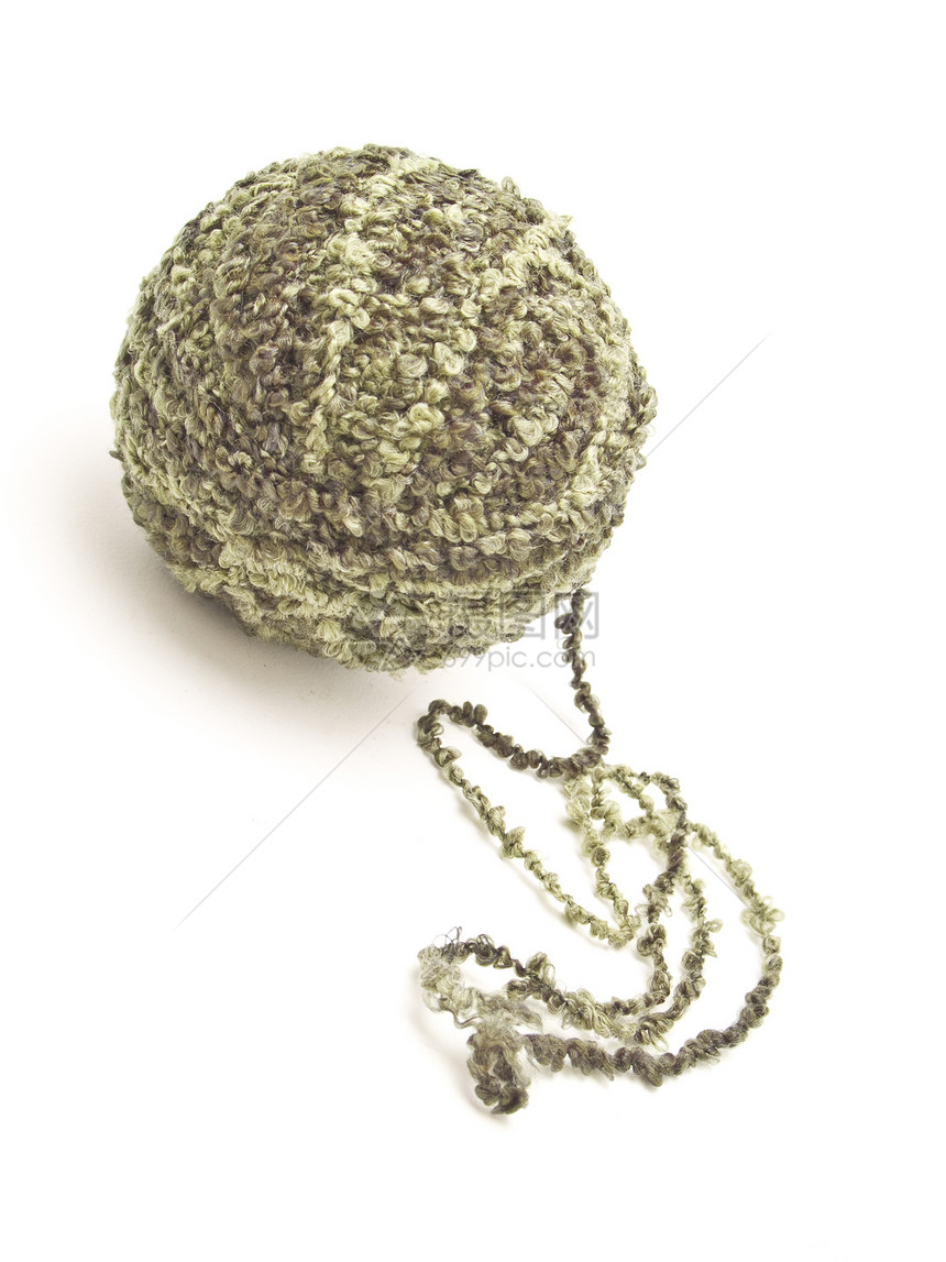 羊毛圆珠创造力爱好概念工艺红色针织黄色针线活手工线索图片