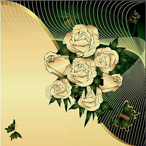 玫瑰花的布束背景图片