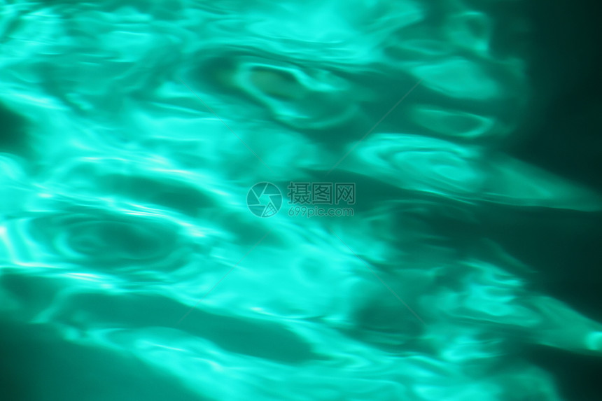 液体摘要蓝色海浪反射图片