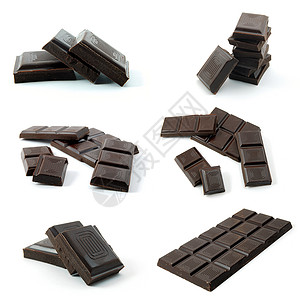 巧克力系列甜点食物糖果棕色白色背景图片