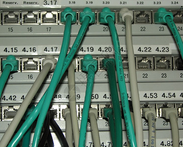 电线电缆电子产品电脑线路由器基础设施机房电脑网络配线架连接器服务器背景图片
