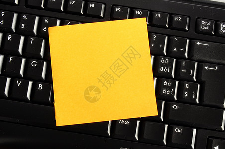 空白白纸键盘网络商业白色笔记纸邮件电脑电子邮件床单黑色背景图片