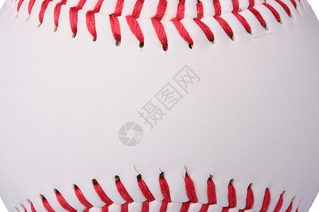 垒球白色细绳圆形运动存货红色游戏皮革缝纫背景图片
