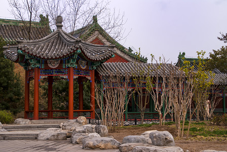 北京餐厅入口背景图片