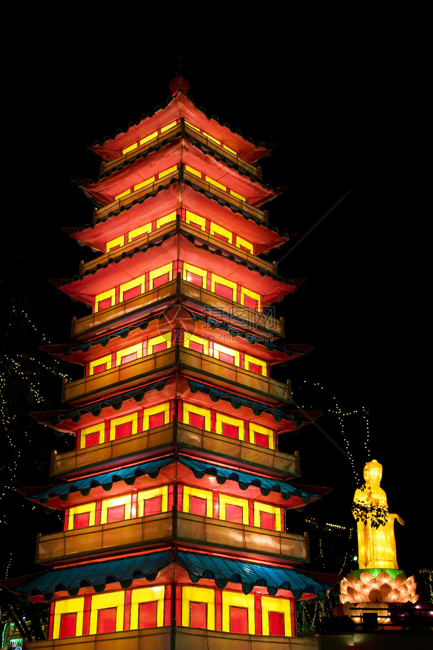 扬州大明庙灯笼宗教寺庙精神遗产月球上帝信仰节日传统文化图片