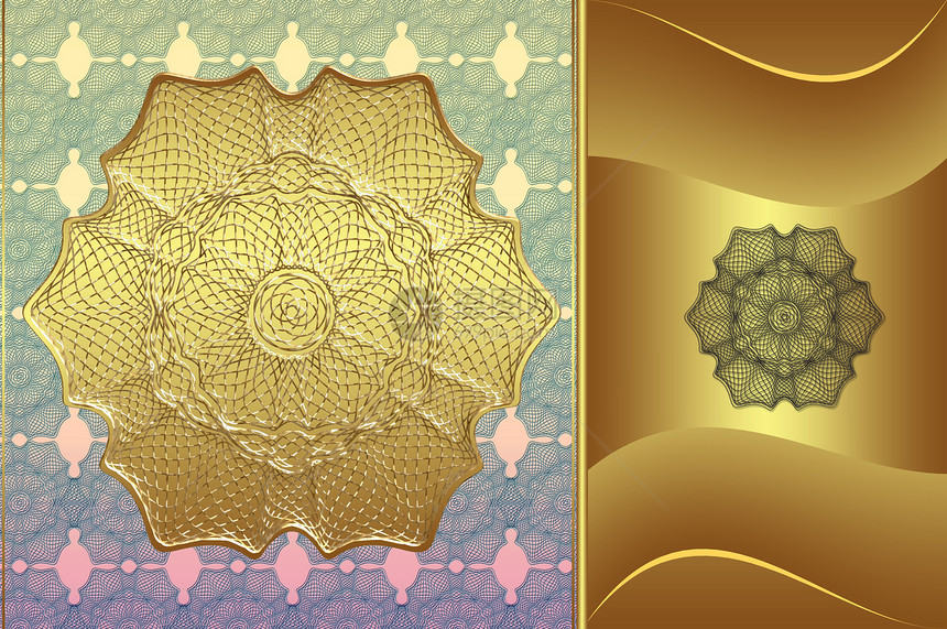 装饰金色背景金子风格创造力装饰品漩涡墙纸卡片框架艺术材料图片