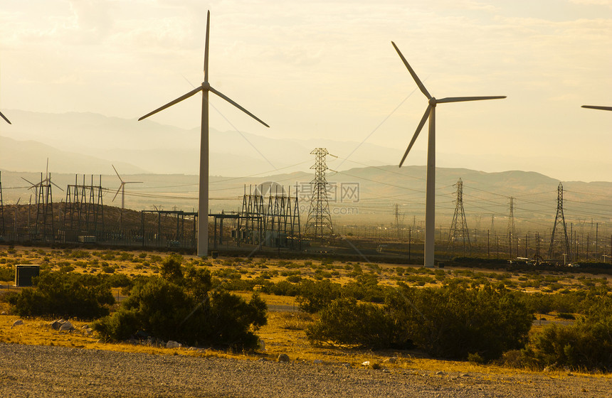风力涡轮机扇子生态农场山脉网格商业环境技术旋转公用事业图片