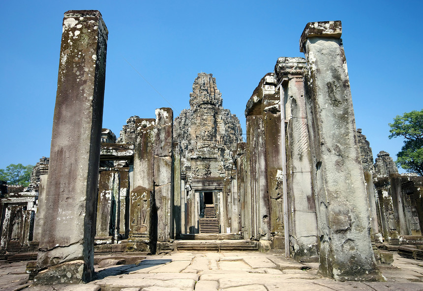 Angkor Wat的Bayon 庙门入口图片