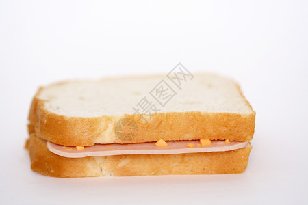 火腿三明治午餐火腿面包背景图片