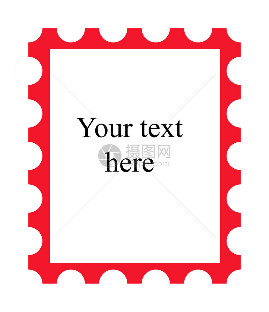 邮票商业白色长方形红色运输艺术品插图邮资打印图片