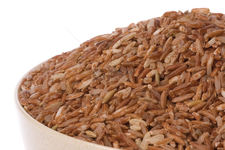 孤立的红稻生产谷物营养宏观农业午餐粮食食物饮食收成图片