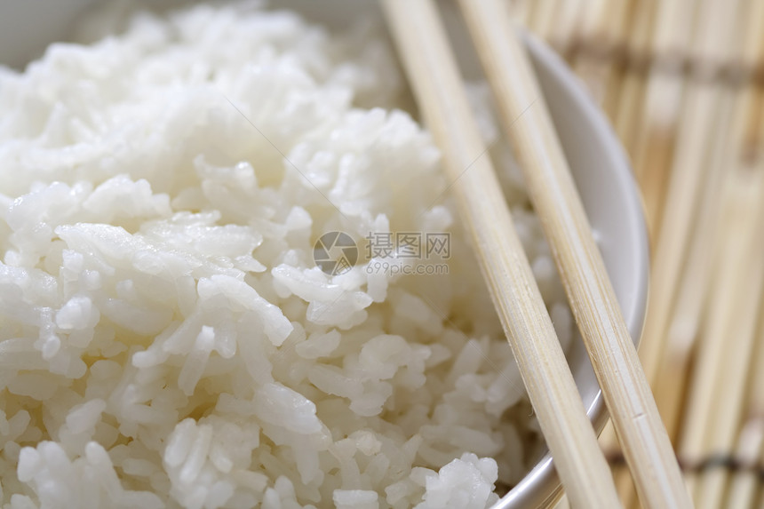 大米饭碗淀粉白色文化宏观主食食物图片