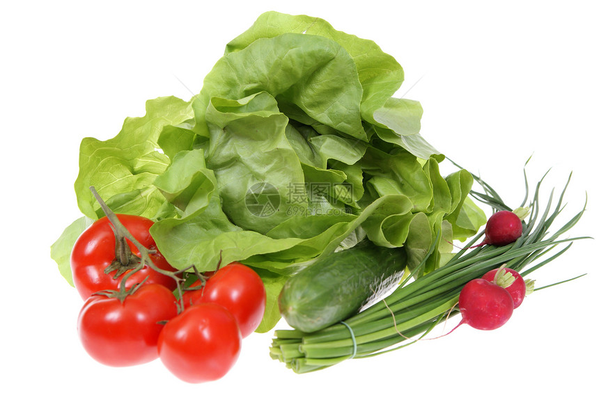 蔬菜红色绿色白色萝卜季节性黄瓜香葱植物食物图片