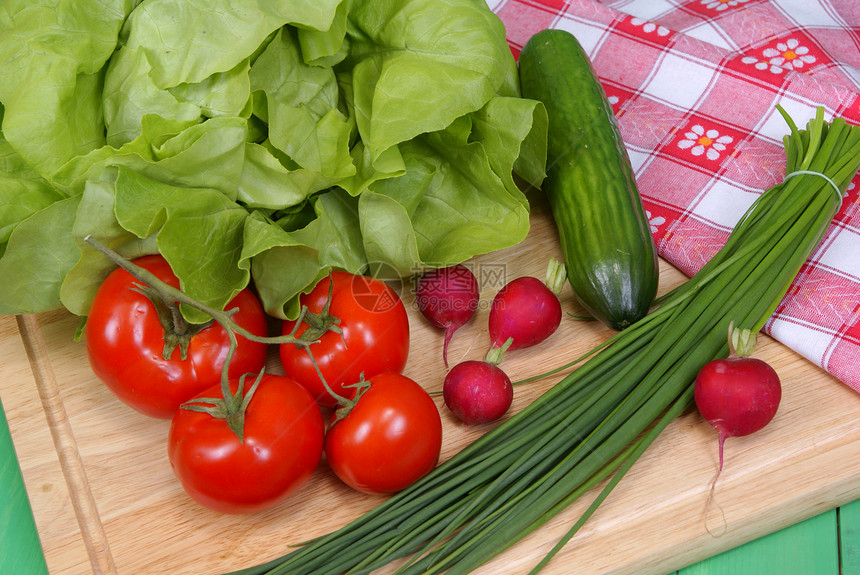 蔬菜红色绿色香葱季节性黄瓜萝卜植物食物图片