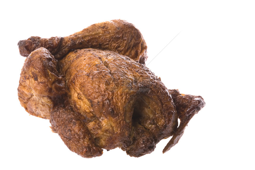 整个烤鸡餐厅用餐垃圾脂肪家禽鸡腿食品食物营养美食图片