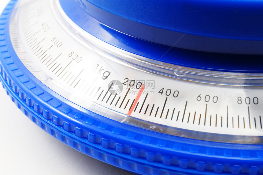 厨房用餐表烹饪数字测量公制宏观蓝色机器白色图片