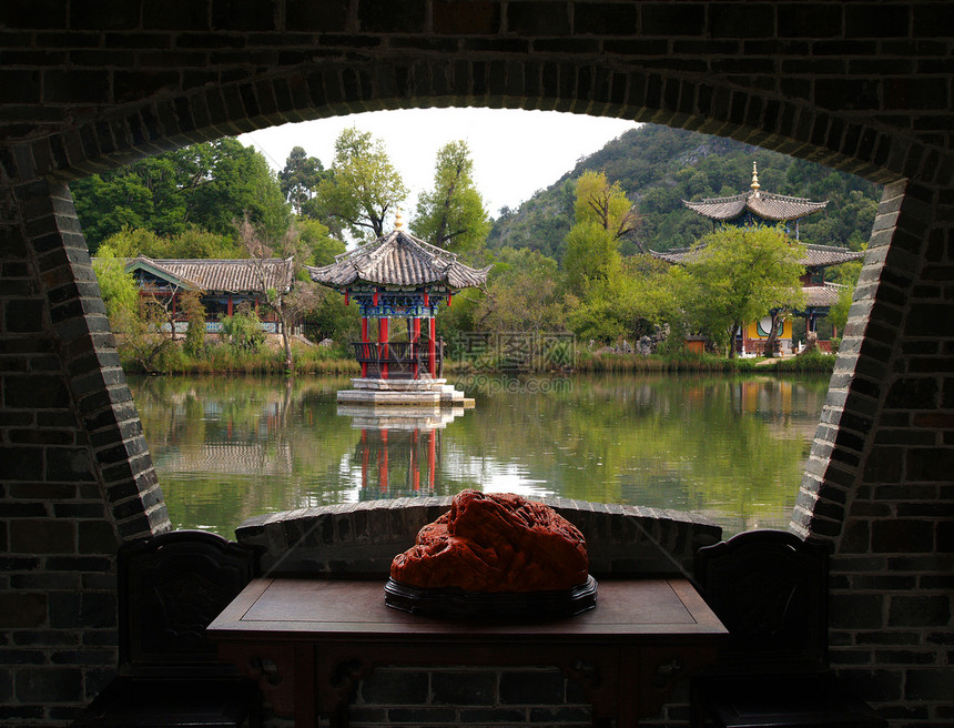 中国利江的风景公园公园风景场地农场游客寺庙街道村庄反射土地图片