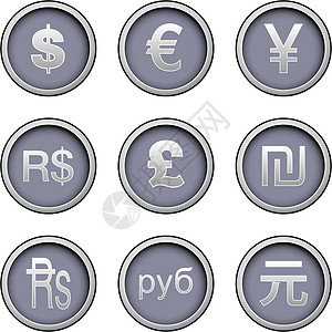 国际货币符号网图标国际货币网络背景图片