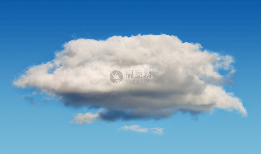 天空中一团积云图片