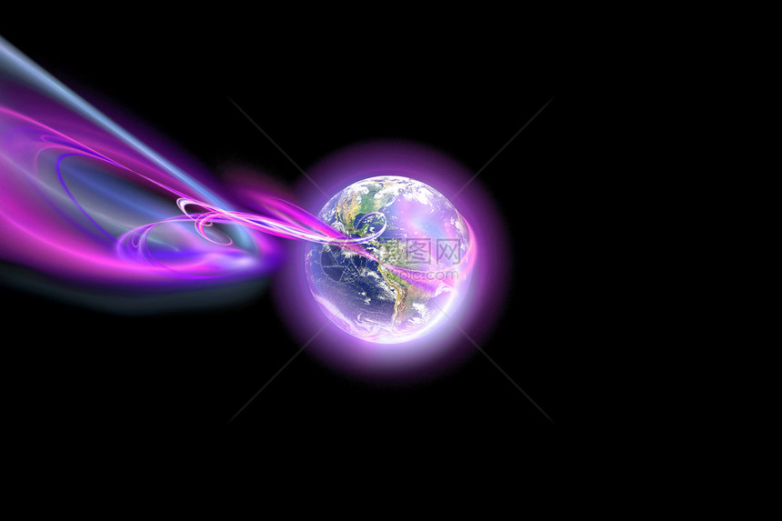 光亮的抽象球体行星插图创造力波浪世界漩涡紫色波浪状商业全球图片