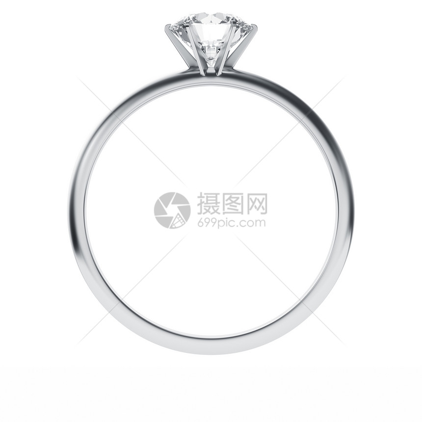 钻石戒指反射计算机奢华折射订婚婚姻渲染珠宝圆形宏观图片