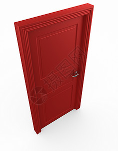 封闭的红色门门框框架锁孔入口计算机背景图片