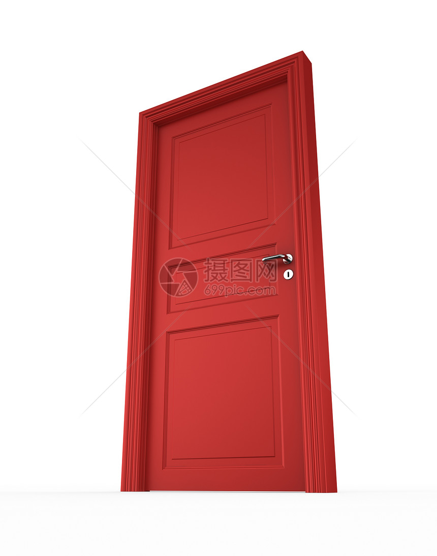 封闭的红色门门框锁孔计算机框架入口图片