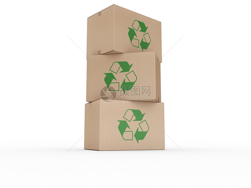 纸板纸箱包装白色回收计算机木板运输货运绿色纸盒棕色图片