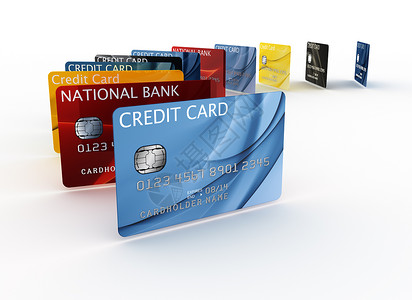 信用卡商业蓝色卡片债务塑料电子插图计算机银行业交易背景图片