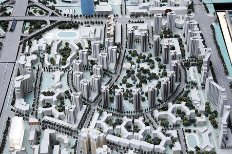 住宅建筑模式模型背景图片