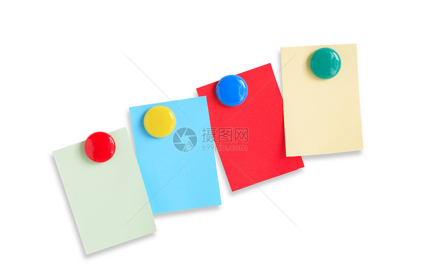 彩色笔记纸色彩办公用品记事本空白沟通磁铁图片