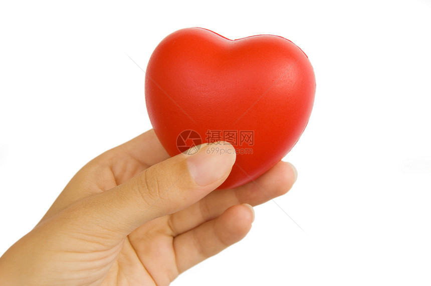 女人手中的红心红色女性疾病白色心血管图片