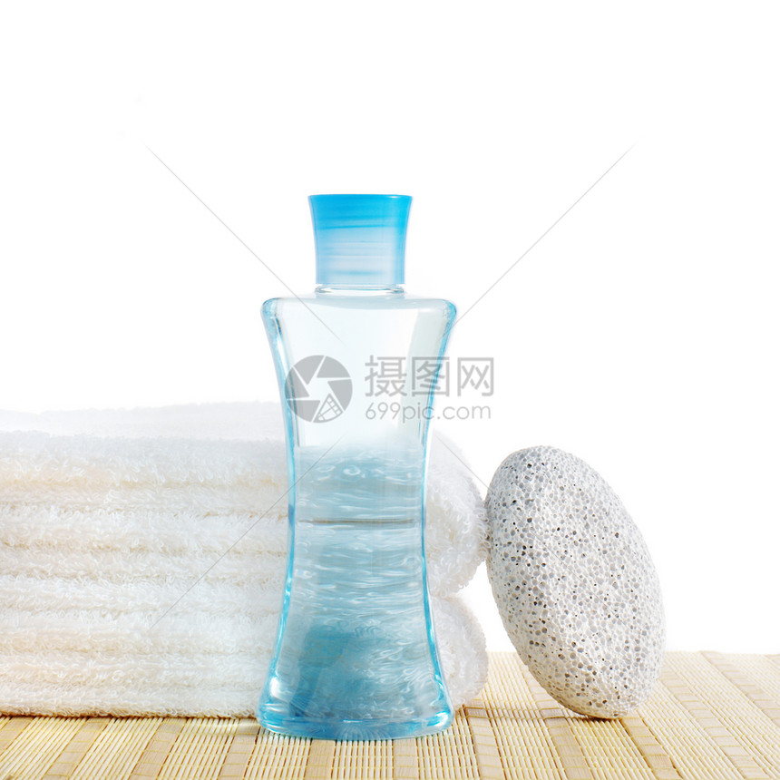 Spa 显示卫生优雅毛巾肥皂宏观保健治疗护理洗剂美丽图片