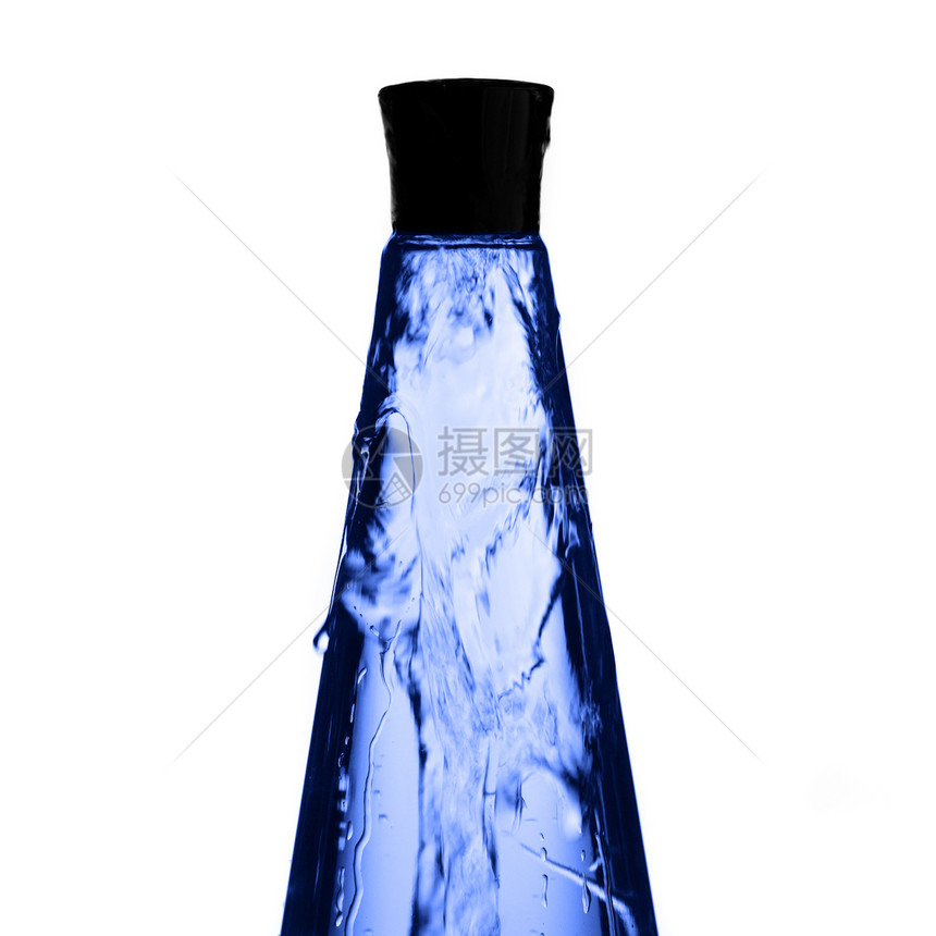 蓝瓶洗剂液体治疗卫生美丽宏观洁净洗澡蓝色福利图片