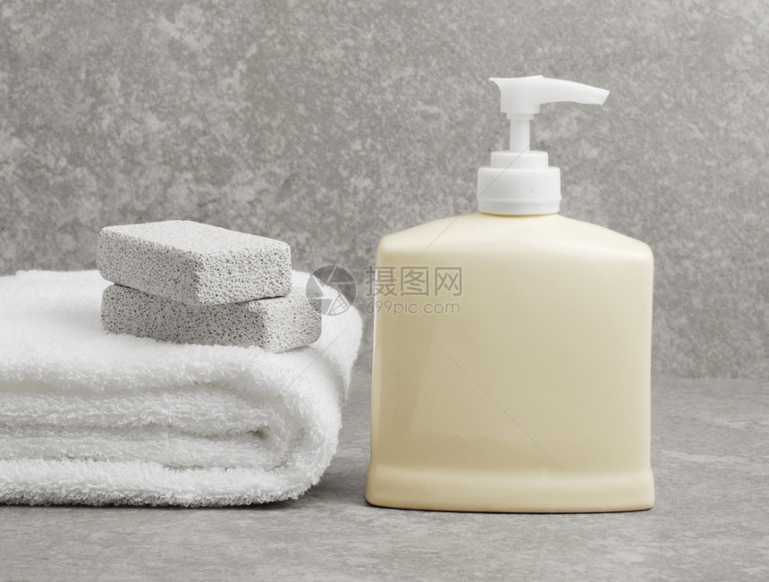 Spa 显示化妆品洗剂房子卫生展示宏观浮石浴室治疗石头图片