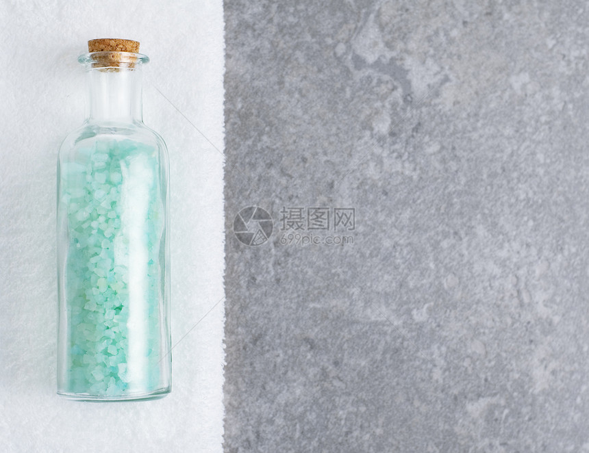 Spa 显示洗澡治疗瓶子宏观福利软木皮肤石头美丽花岗岩图片