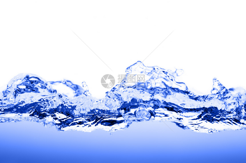 蓝水反白环境流动海洋漩涡自然海浪波纹宏观液体气泡图片