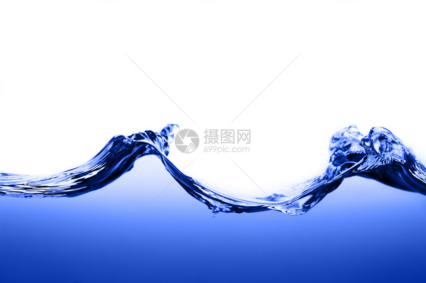 蓝水反白液体海浪宏观运动蓝色波纹水滴活力漩涡自然图片