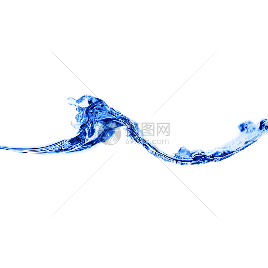 蓝波液体宏观流动气泡蓝色洗澡海浪海洋运动卫生图片