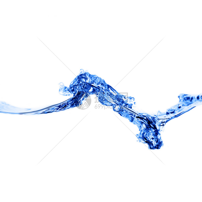 蓝波活力气泡运动波纹海浪飞溅海洋液体洗澡宏观图片